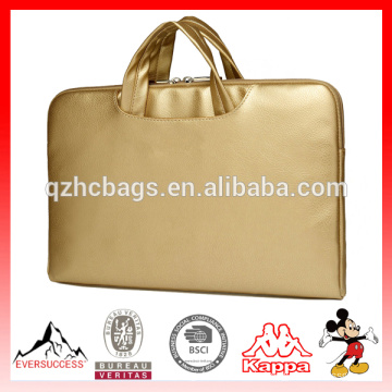 Canvaslife Gold Pu Leder Laptop Briefcas für Notebook Laptop Sleeve Tasche